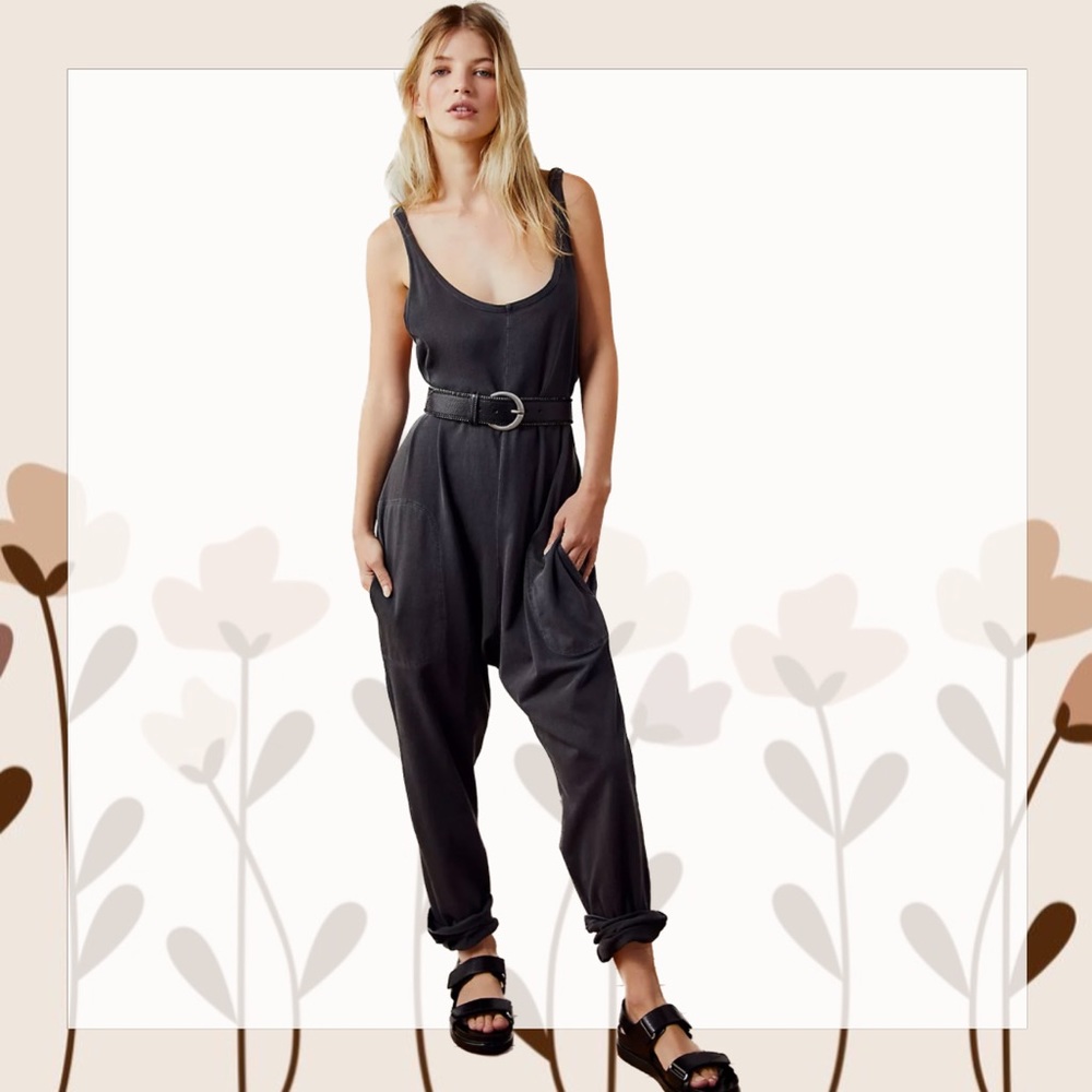 Free People It’s a Trip Onesie in black size Small NWT! - Picture 1 of 6